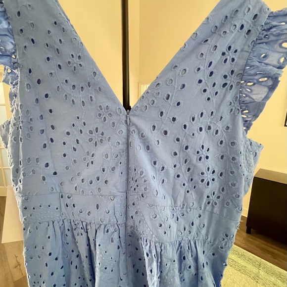 Maggy London Blue Eyelet Midi Dress - Picture 5 of 12